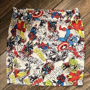 Mighty Fine Marvel Heroes Skirt with Red and Blue Accents